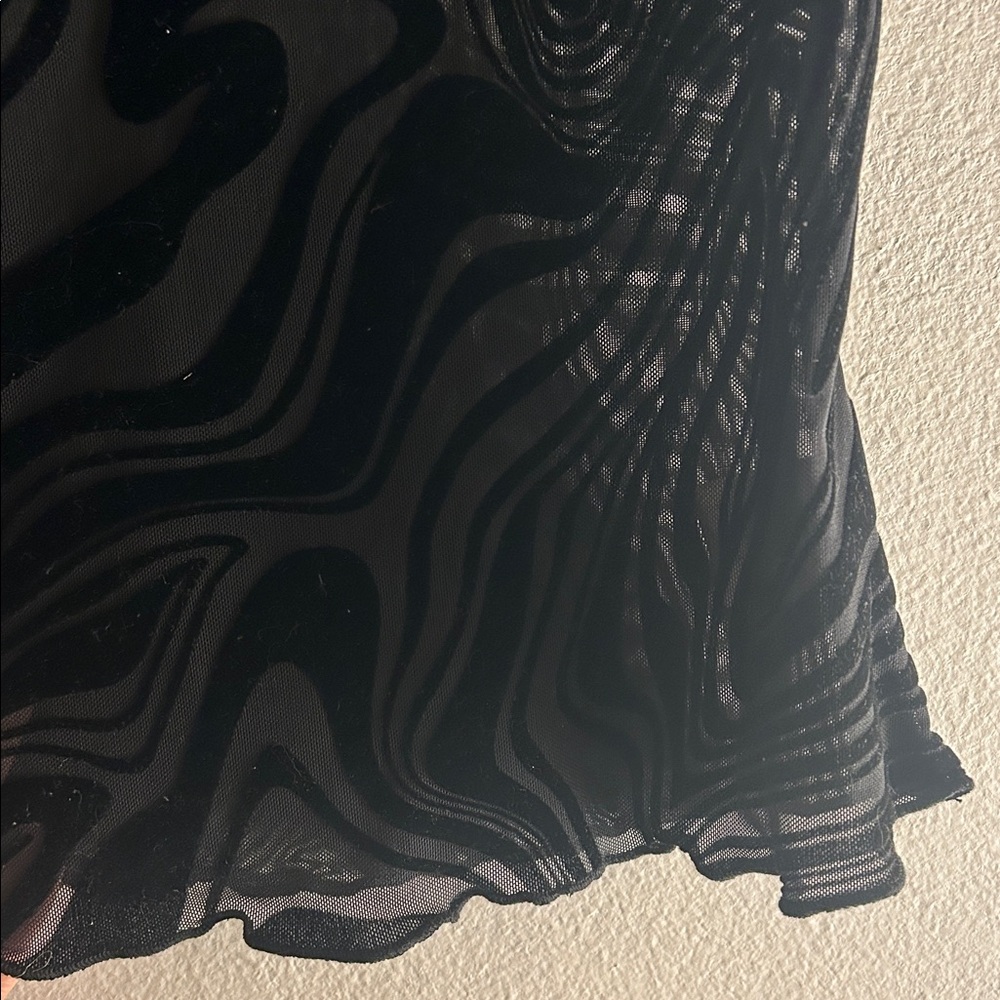 Black Velvet Mesh top